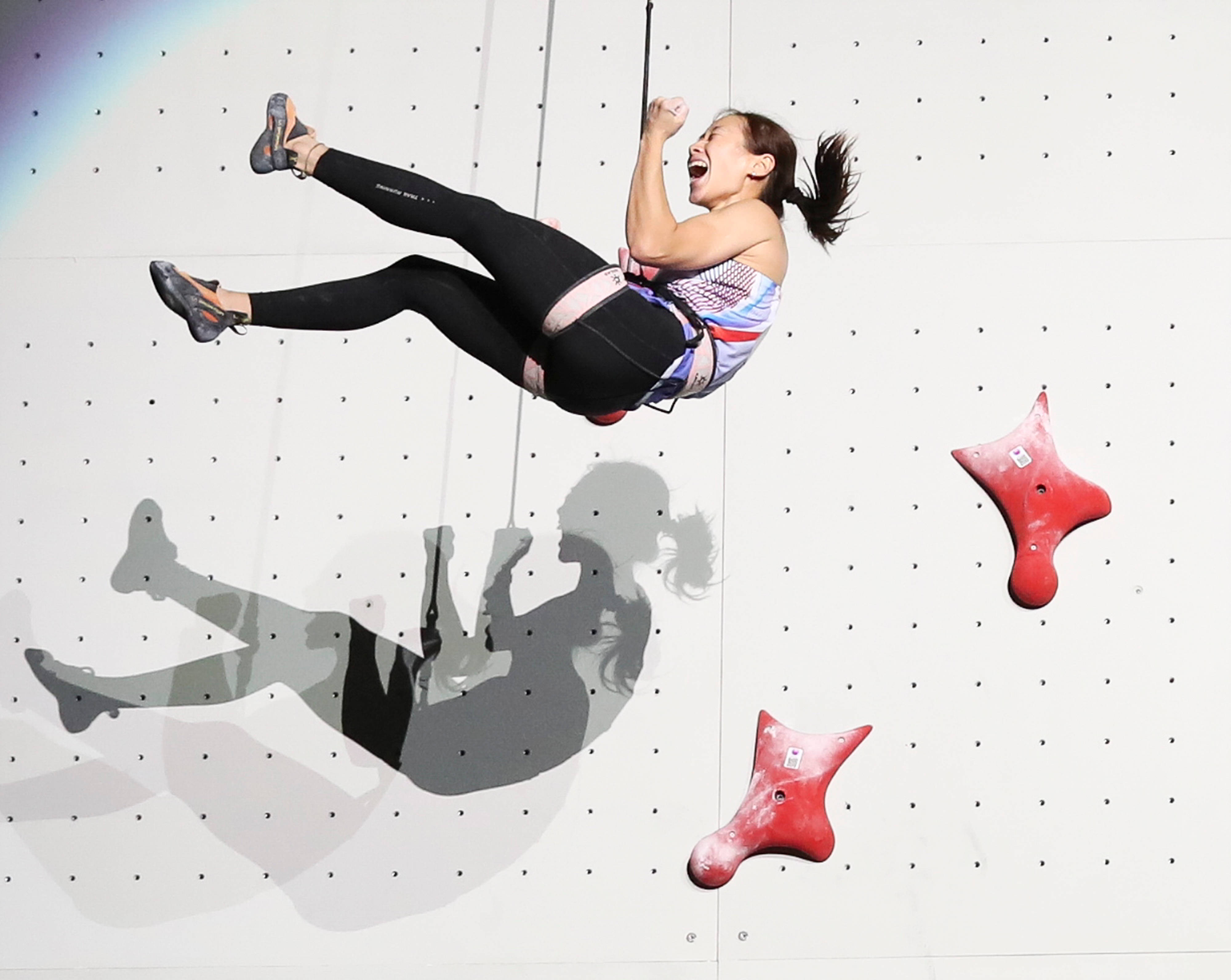 （体育）攀岩——世锦赛：中国选手获得速度赛亚军、季军